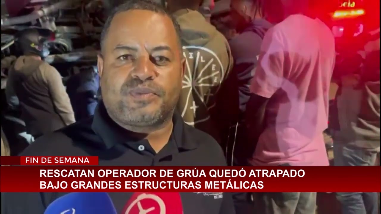 Accidente con grúa en Santiago deja un hombre herido