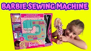 Barbie Sewing Machine Setup And outfit Making