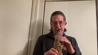 10MFAN VIRTUOSO SOPRANO SAX MOUTHPIECE—-Ken Gioffre solo sax playing  over a blues
