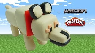 play doh minecraft wolf - how to make with playdoh
