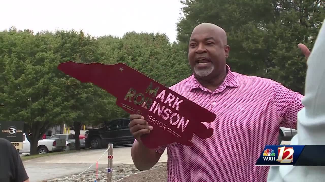 Mark Robinson campaigns in Wilkes County, amid staff resignations, alleged offensive comments