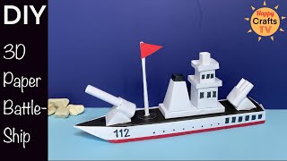 Download lagu HOW TO MAKE PAPER BATTLESHIP I DIY Paper Ship | Origami Ship mp3