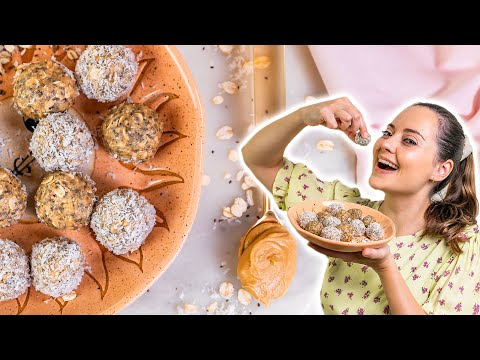 Peanut Butter And Coconut Energy Balls // Easy No Bake Recipe