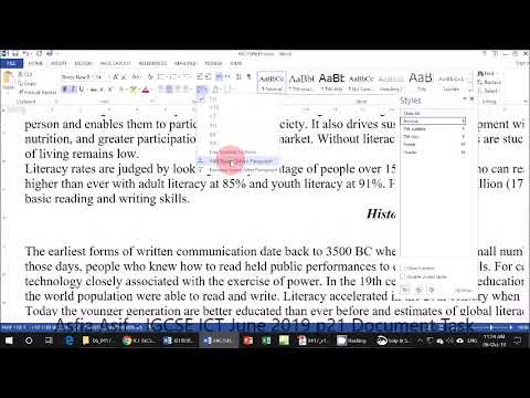 IGCSE ICT 0417 May/June 19 P21 Document task