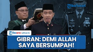 Pakai Beskap Gibran Dilantik Jadi Wakil Presiden RI, Suara Lantang: Demi Allah Saya Bersumpah!