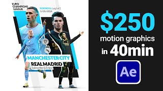 MOTION GRAPHICS SPORT POSTER DESIGN  | Adobe After effects