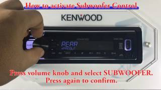 KDC 110U How to activate Subwoofer Control