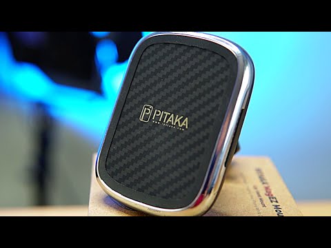 PITAKA MagEZ Mount Qi Magnetic Car Charger! Awesome Wireless Charging Aramid Fiber phone mount!