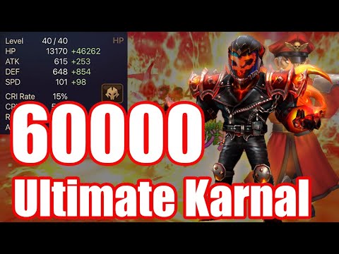 HP 60000 Ultimate Karnal Debut👊👊👊【Summoners War RTA】