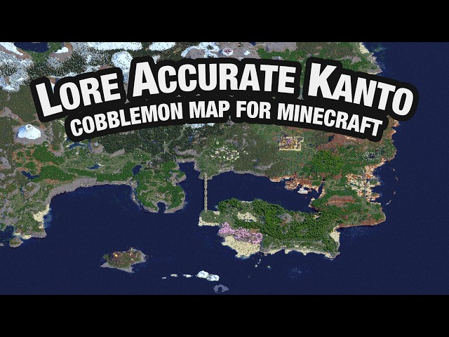 Wild Kanto - FREE - Pokemon Region Map for Cobblemon Minecraft Map