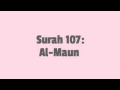 Surah 107: Al Maun (Mishary Rashid Al Afasy ...