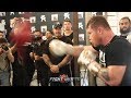 CANELO ALVAREZ LIGHTS UP THE DOUBLE END BAG ENDING HIS TRAINING CAMP TO PREPARE FOR SERGEY KOVALEV!
