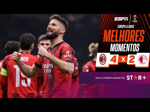 Gols e lances de Milan x Slavia Praga