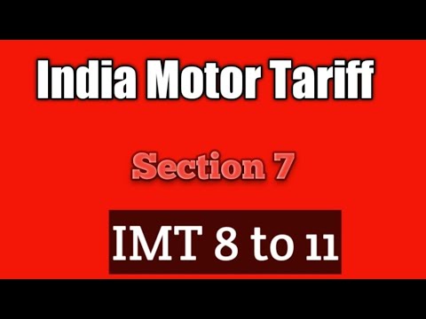 India Motor Tariff IMT 8 ,9,10,11
