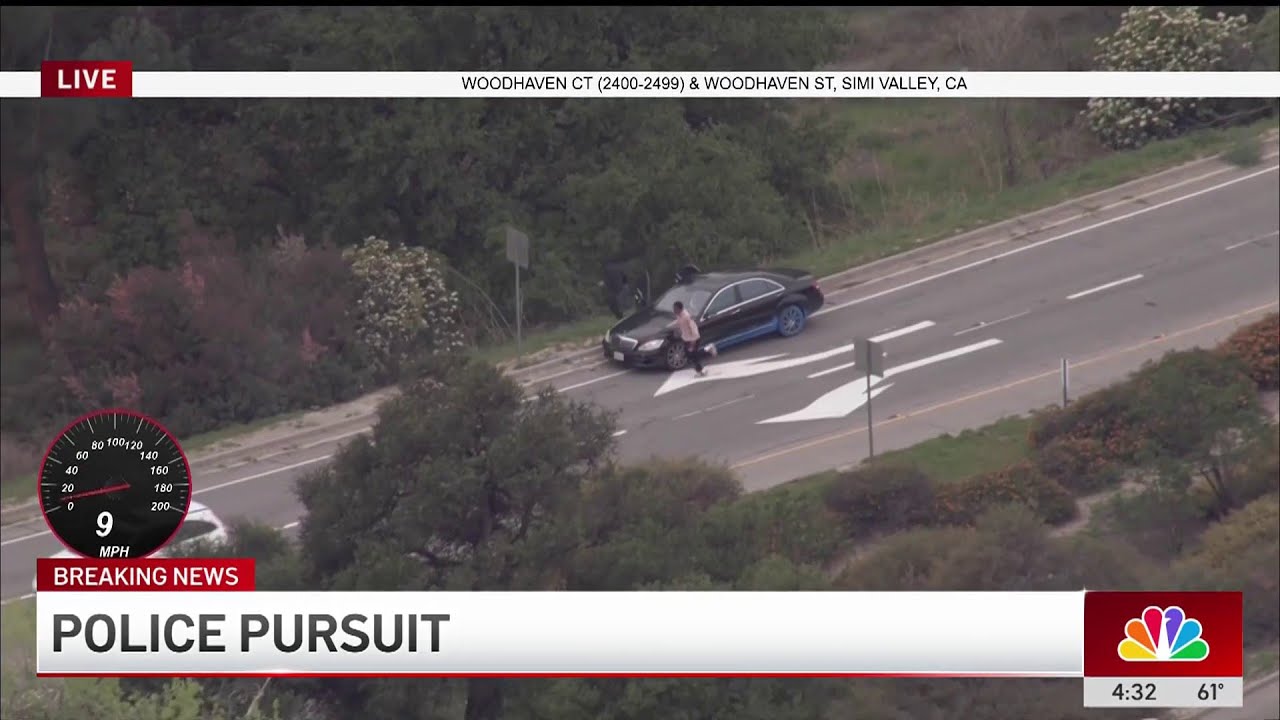 Pursuit suspects ditch car, hide from police in Simi Valley