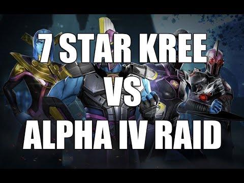 7 Star Kree vs Alpha Raid IV (Test Center) - Marvel Strike Force