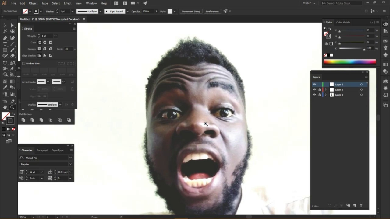 BASIC ADOBE ILLUSTRATOR HAIR BRUSHES TUTORIAL