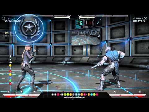 Sonya Blade Combo | Covert Ops | MKX | Corner - No meter 28% damage