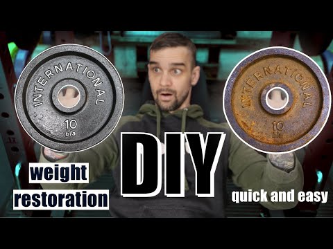 Restoring rusty weights, an easy DIY project for the home gym