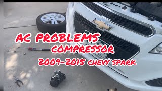 DIY 2009-2015 chevy spark ac compressor replacement