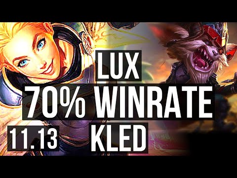 LUX vs KLED (MID) | 70% winrate, 0/0/6, 1.4M mastery | BR Grandmaster | v11.13