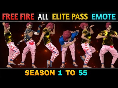 FREE FIRE ALL ELITE PASS EMOTE | FREE FIRE SEASON 1 TO 43 ALL ELITE PASS EMOTE |ALL ELITE PASS EMOTE