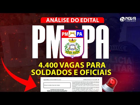 CONCURSO PM PA 2023 ANÁLISE COMPLETA DO EDITAL COM 4.400 VAGAS