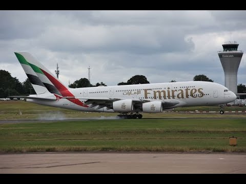 Emirates Airbus A380 Take Off Birmingham Airport BHX. July 5th 2023