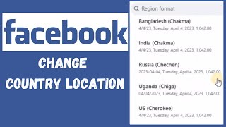 How to Change Facebook Country Location on (LAPTOP/PC)