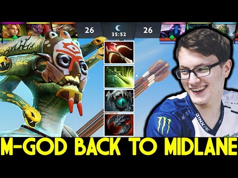 MIRACLE [Medusa] M-God Back to Mid Lane Unkillable Cancer Gameplay 7.22 Dota 2