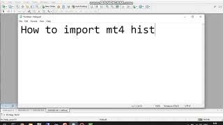 How to import MT4 history data from csv files, forex guidance