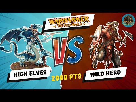 High Elves - vs Beastmen - Wild herd - 2000 pts - Warhammer The Old World