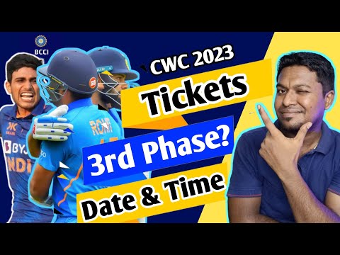 #cwc Tickets 3rd Phase Date & Time?? | Semifinal/Final Match Tickets booking Starting Soon