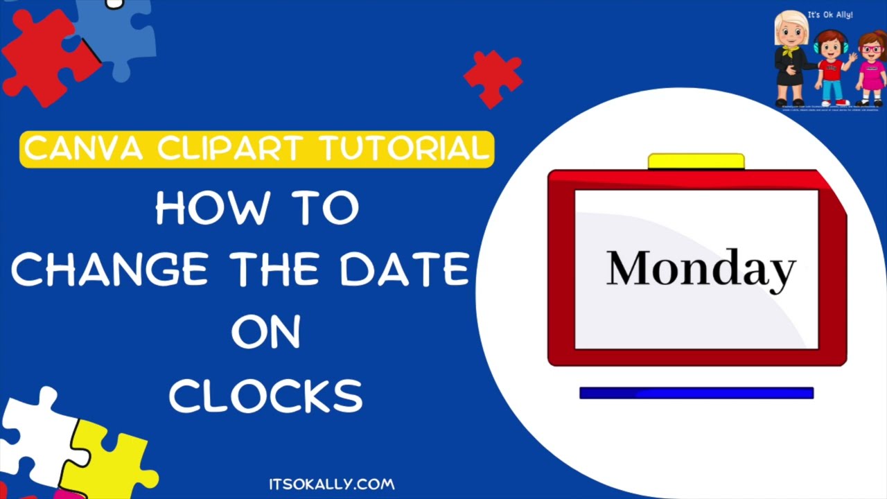 How to change date on clip art clocks