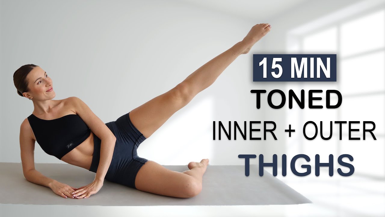 15 Min TONED INNER + OUTER THIGHS | Tone + Tighten your Legs | No Jumping, No Repeat, No Equipment