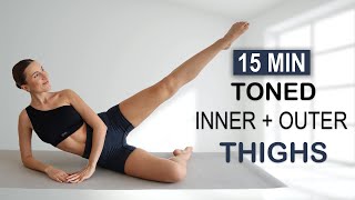 15 Min TONED INNER + OUTER THIGHS | Tone + Tighten your Legs | No Jumping, No Repeat, No Equipment