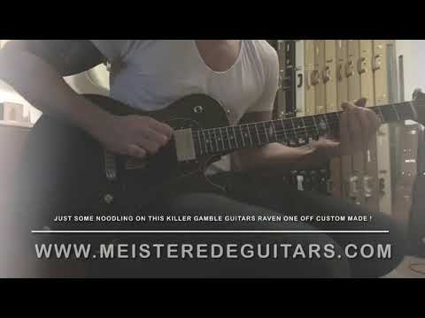 For sale at www.MEISTEREDEGUITARS.com - Gamble Guitars rockfire Raven custom shop boutique topmodel