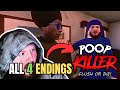 Caseoh All 4 Funny Endings In Poop Killer Game