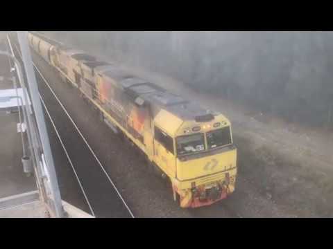 QR National coal train at Sandgate, NSW