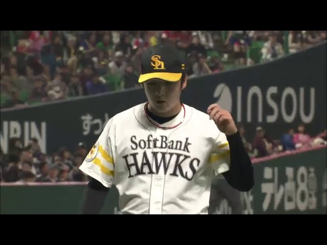 【6回表】ホークス・飯田 危なげない投球で1回をピシャリ!! 2015/3/15 H-D