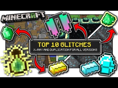 Skippy 6 Gaming - Minecraft Bedrock - TOP 10 GLITCHES & 💎 [ Tutorial ]💎 PS4 / MCPE / Xbox / Windows / Switch
