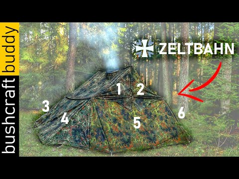 Bundeswehr Zeltbahn Shelter | 6 Person | Heated Shelter