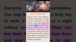 When You Feel Tired 😴 | Easy English for Beginners (A1–A2) | English Listening Practice