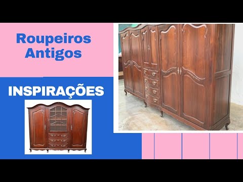 #inspiration | Inspiração | Móveis antigos | Roupeiros de madeira antigos