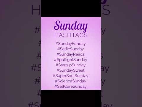 Sunday Hashtags