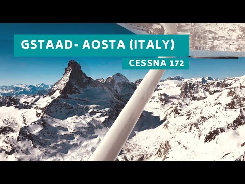 VFR crossing over the Swiss Alps to Italy - Saanen LSGK - Aosta Italy LIMW - incl. Matterhorn_PartII