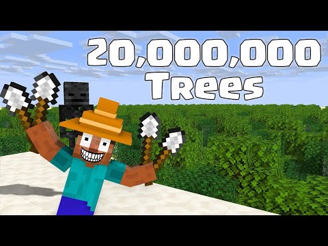 EPIC! Planting 20M Trees in Monster School - Minecraft!