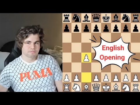 Carlsen destroys his opponent with the English Opening