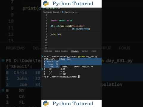 Read Multiple Excel Sheets With Pandas Python Tutorial