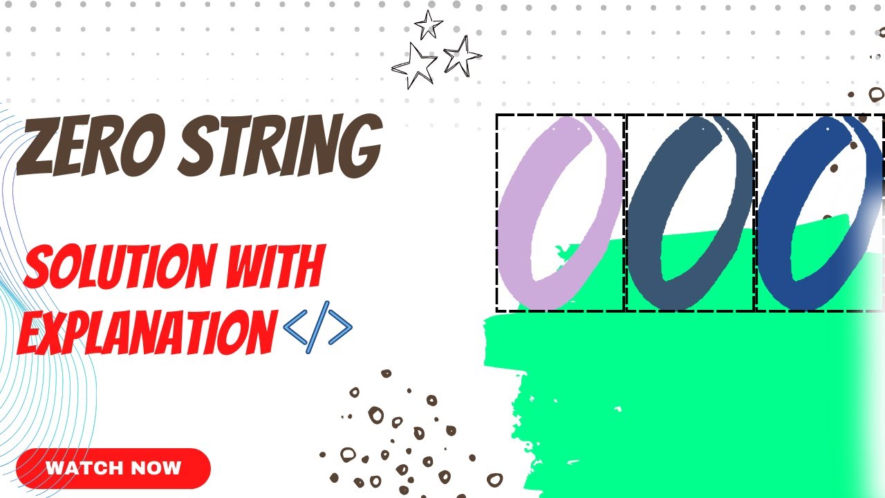 Zero String problem solution | using java with explanation | codechef solution